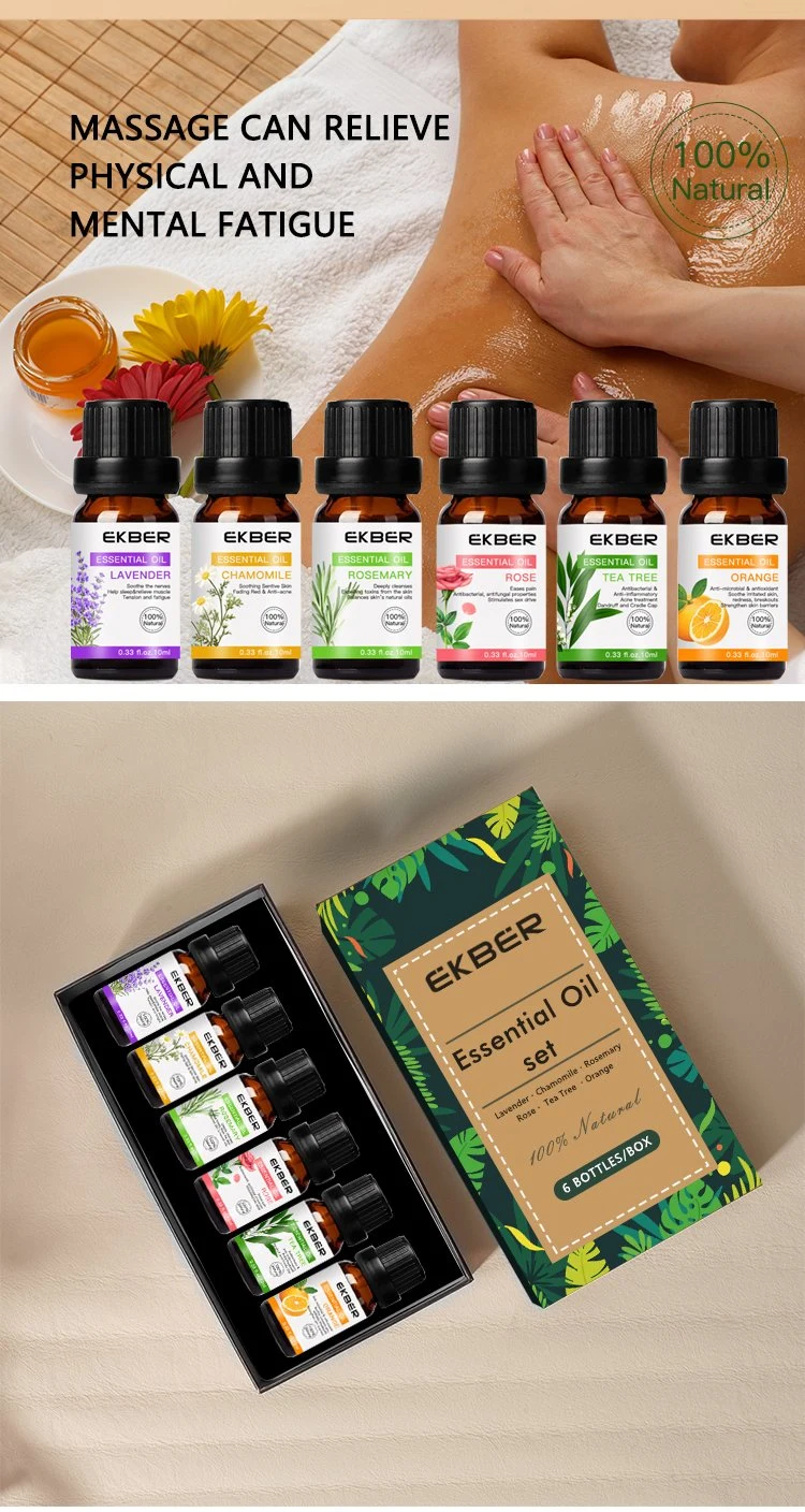 2022 New Listing Ekber Organic Hair Care Oil Face Massage Oil Increasing Sleep Quality Rose Essential Oil (New) Kit